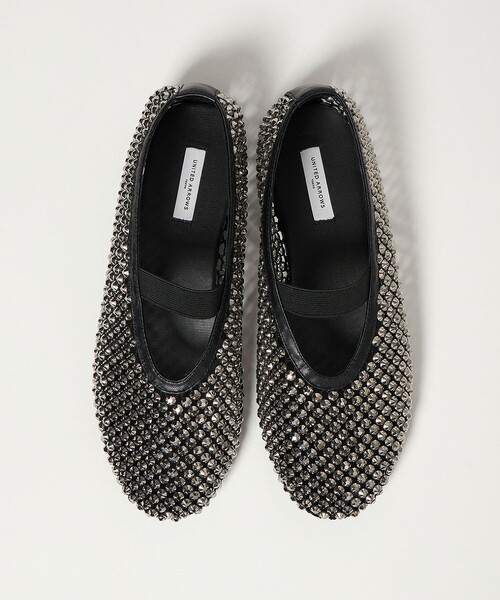 未使用 ユナイテッドアローズ B&amp;Y メッシュ フラットシューズ 38 UNITED ARROWS（ユナイテッドアローズ） シューズ メッシュ ビジュー