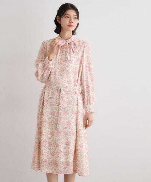 LAURA ASHLEY（ローラアシュレイ） ワンピース 「WEB限定／ネック