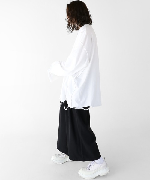 「minsobi」 長袖Tシャツ FREE ブラック メンズ_画像2