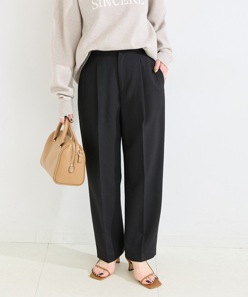 B.C STOCK（ベーセーストック） スラックス パンツ 手洗い可 / T/R