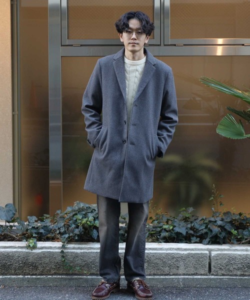 BACK NUMBER チェスターコート M ダークグレー メンズ : ZOZOTOWN