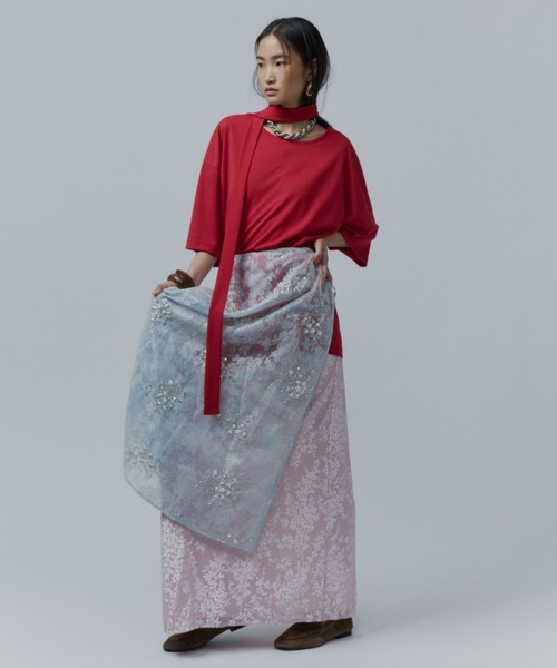 ロング スカート Sheer opal skirt / シアーオパールスカート