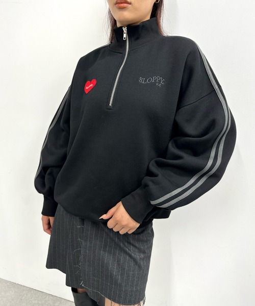 「WHO'S WHO gallery」 「sloppy」スウェットカットソー FREE ネイビー レディース_画像2