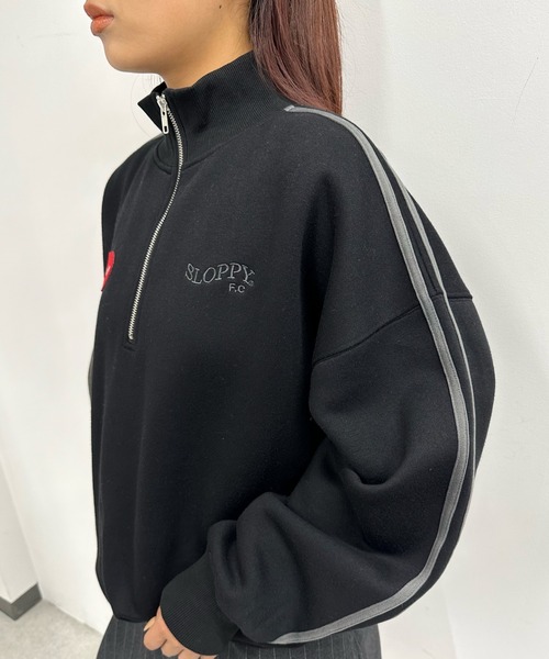 「WHO'S WHO gallery」 「sloppy」スウェットカットソー FREE ネイビー レディース_画像3