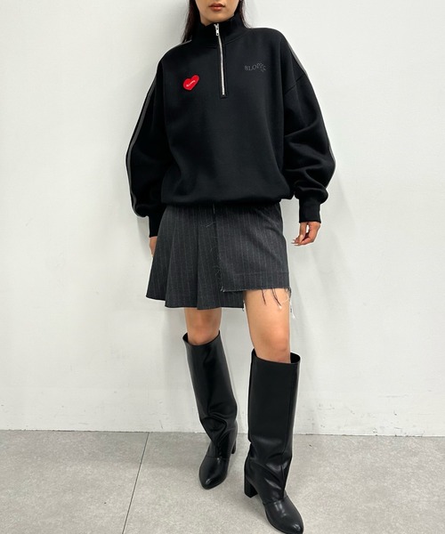 「WHO'S WHO gallery」 「sloppy」スウェットカットソー FREE ネイビー レディース_画像5