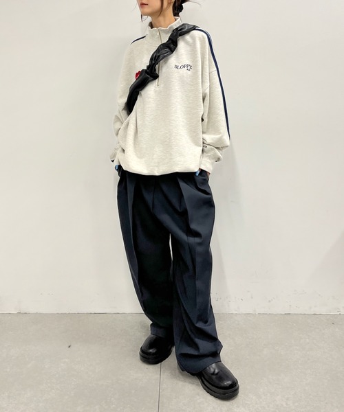 「WHO'S WHO gallery」 「sloppy」スウェットカットソー FREE ネイビー レディース_画像6