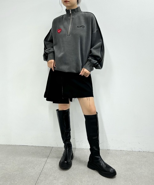 「WHO'S WHO gallery」 「sloppy」スウェットカットソー FREE ネイビー レディース_画像8