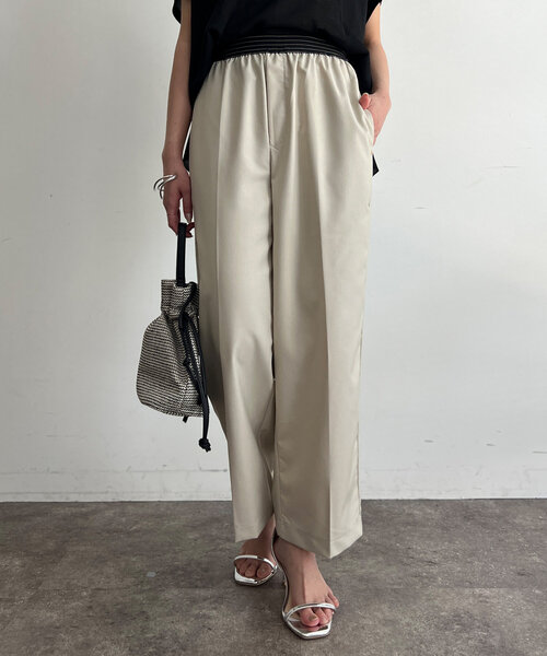 「Chez toi」 イージーパンツ FREE キャメル レディース_画像3