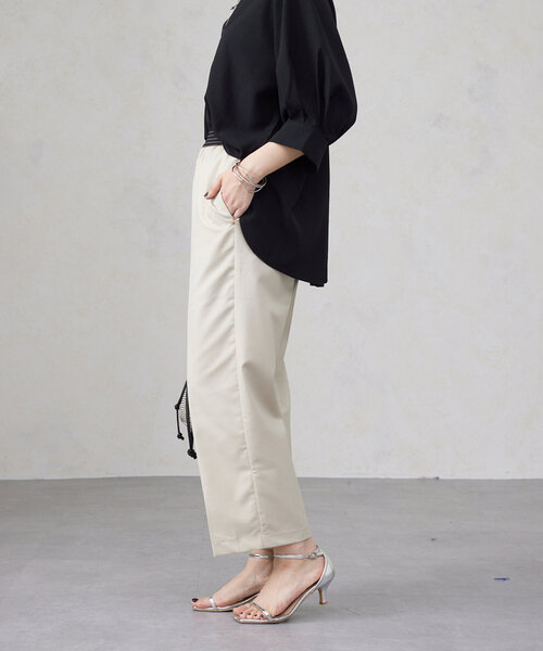 「Chez toi」 イージーパンツ FREE キャメル レディース_画像7