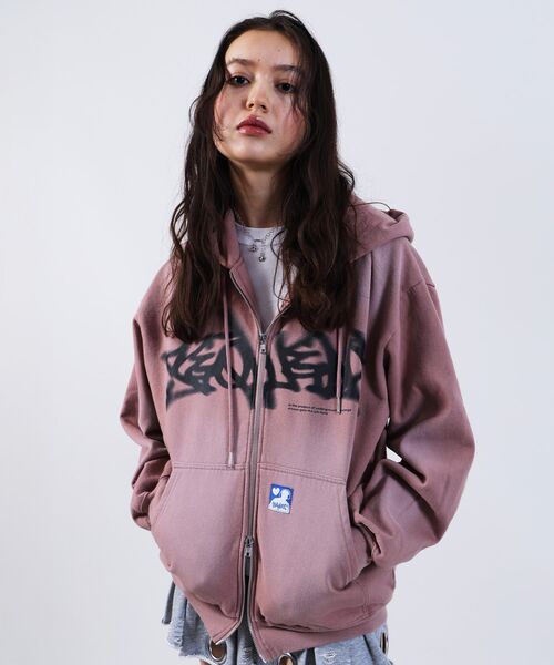 SEQUENZE 「SEQUENZ」 ジップアップパーカー X-LARGE ピンク系その他2