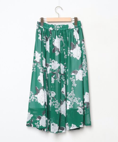 「ROSE BUD」 フレアスカート FREE グリーン レディース_画像2