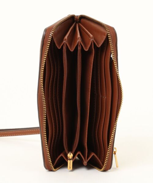 FOSSIL（フォッシル） 財布 長財布 レディース PVC/PU ブラウン