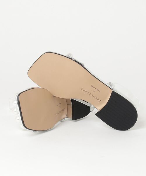「ODETTE E ODILE」 フラットサンダル 22cm ブラック レディース_画像3