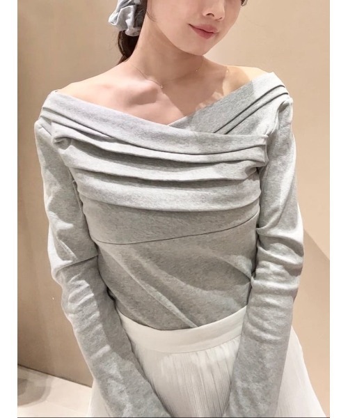 FRAY I.D（フレイ・アイディー） tシャツ ギャザーオフショル