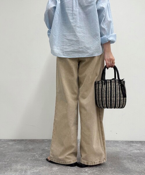 「fredy emue」 デニムパンツ 36 ベージュ レディース_画像5