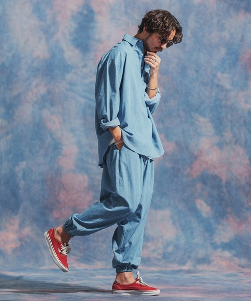 「Jih Nunc」 イージーパンツ S ブルー メンズ_画像5