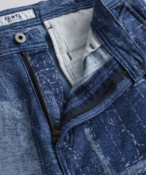 ワイドパンツ ジーンズ FDMTL/ファンダメンタル/BORO JACQUARD CARGO PANTS 3YR WASH メンズ レディースの画像