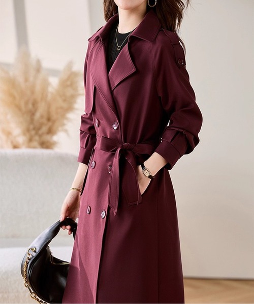【極美品】BARNEYS NEWYORK トレンチコート ベルテッド 黒 L トレンチコート（2229427）｜BARNEYS NEW YORK(バーニーズ