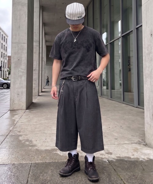 フラワースタッズ装飾　オールブラック　本革　６丁差し　SCA-235/CKA Dickies（ディッキーズ） ベルト 「Dickies/ディッキーズ」フラワー