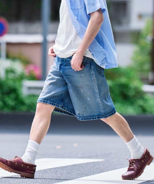 Lee（リー） パンツ ワイドデニムショーツ「ユニセックス」 メンズ