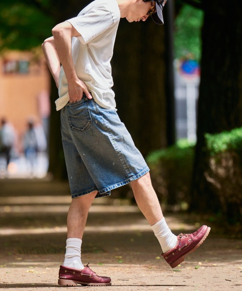 Lee（リー） パンツ ワイドデニムショーツ「ユニセックス」 メンズ