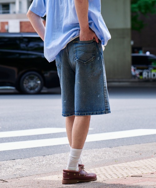 Lee（リー） パンツ ワイドデニムショーツ「ユニセックス」 メンズ