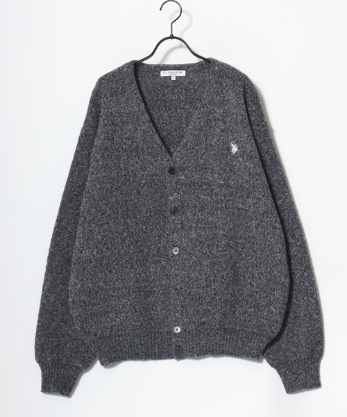「U.S. POLO ASSN.」 ニットカーディガン LL オートミール メンズ_画像3