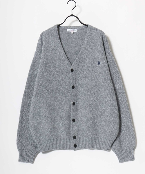 「U.S. POLO ASSN.」 ニットカーディガン LL オートミール メンズ_画像7