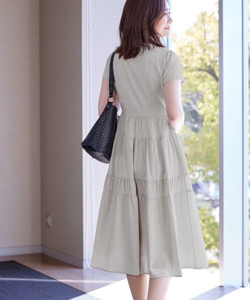 「Tiaclasse」 半袖ワンピース XX-LARGE ブルー レディース_画像5
