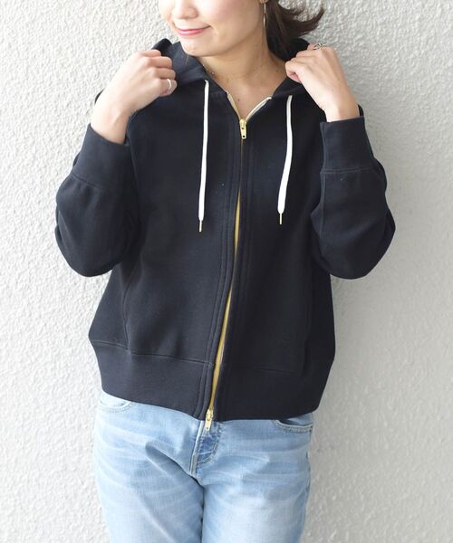 「SHIPS Days」 ジップアップパーカー S~M グレー レディース_画像4