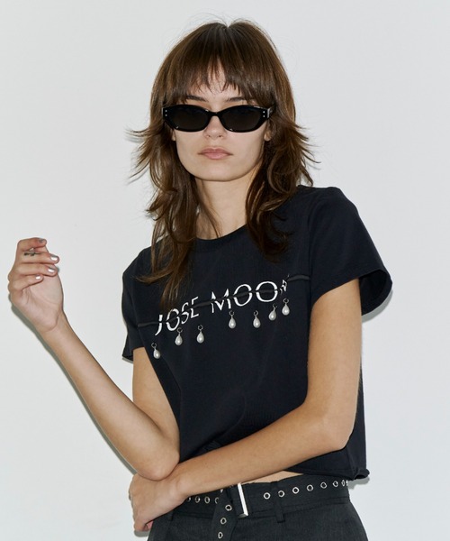 JOSE MOON（ジョゼムーン） tシャツ MINIMUM LOGO TSHIRT with PEARL