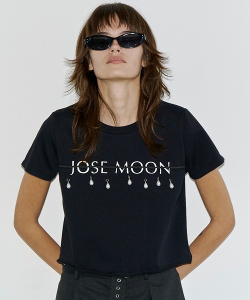 JOSE MOON（ジョゼムーン） tシャツ MINIMUM LOGO TSHIRT with PEARL