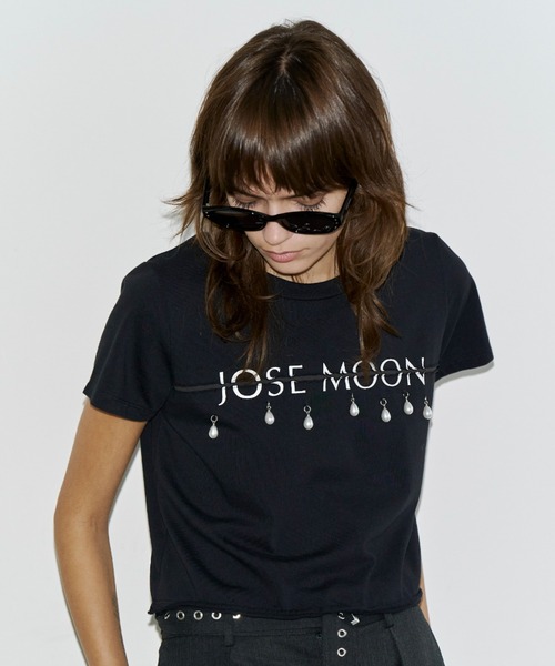 JOSE MOON（ジョゼムーン） tシャツ MINIMUM LOGO TSHIRT with PEARL