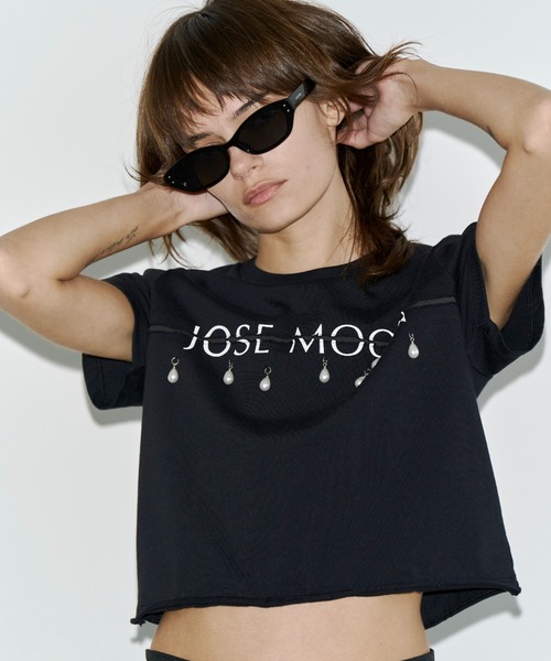 JOSE MOON（ジョゼムーン） tシャツ MINIMUM LOGO TSHIRT with PEARL