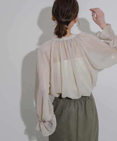 「SENSE OF PLACE by URBAN RESEARCH」 長袖ブラウス ONE グレー レディース_画像3
