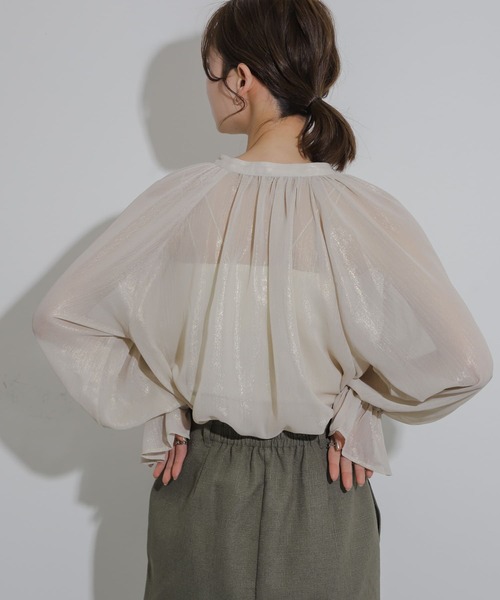「SENSE OF PLACE by URBAN RESEARCH」 長袖ブラウス ONE グレー レディース_画像4