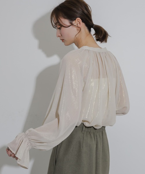 「SENSE OF PLACE by URBAN RESEARCH」 長袖ブラウス ONE グレー レディース_画像5