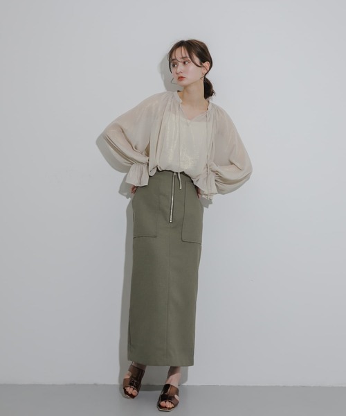 「SENSE OF PLACE by URBAN RESEARCH」 長袖ブラウス ONE グレー レディース_画像6