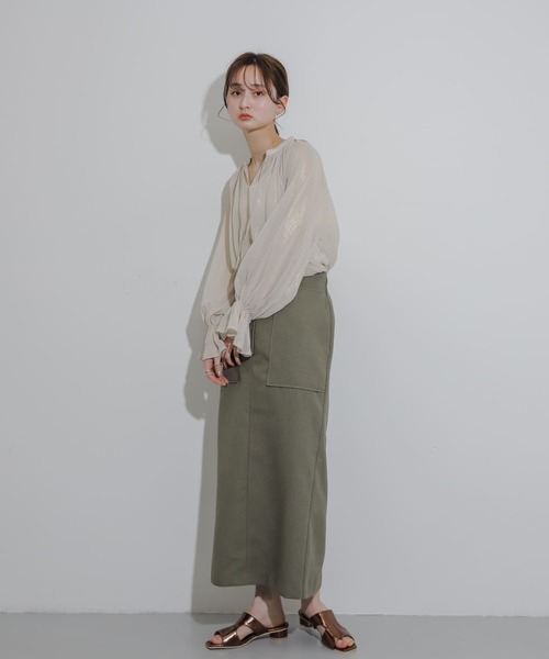 「SENSE OF PLACE by URBAN RESEARCH」 長袖ブラウス ONE グレー レディース_画像7