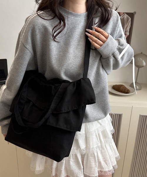 Mignonjour トートバッグ Mignonjour/フリルトートバッグ M2933