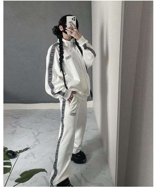 「L.H.P」 「gibous」ジャージパンツ M ホワイト レディース_画像8