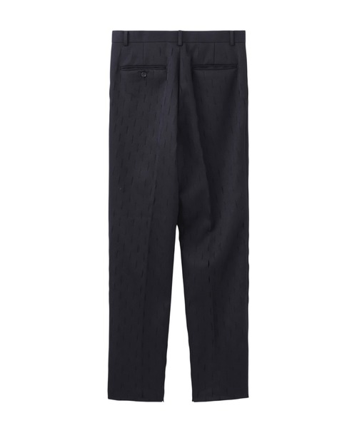 スラックス SLASHED WOOL GABARDINE STRAIGHT TROUSERS メンズの画像