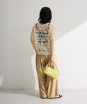 ベスト ジレ レース刺繍ベスト レディースの詳細画像4