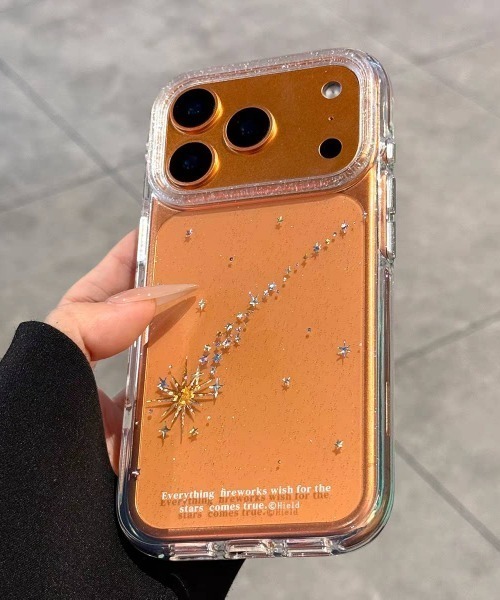 スマホケース きらめき 流れ星 透明 iPhone ケース 13/14.15.16.17