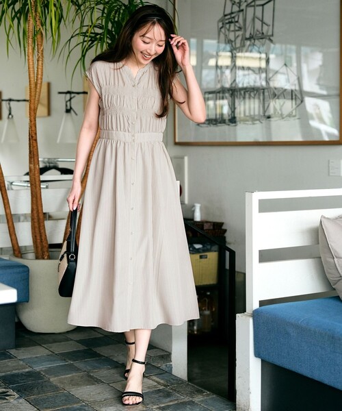 「ANY SIS」 ノースリーブワンピース X-SMALL グレー レディース_画像6