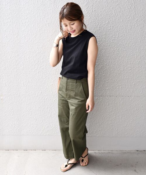 「liflattie ships」 チノパンツ MEDIUM ベージュ レディース_画像6