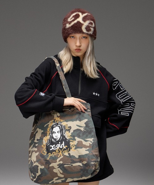 00s D&G カシミヤ混 ニットキャップ ビーニー プレートロゴ Y2K 伊製 X-girl（エックスガール） ニット帽 ニットキャップ レディース LOGO