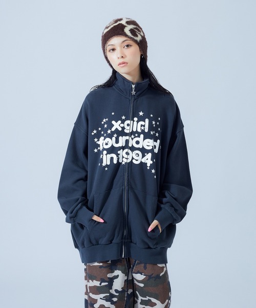 X-girl（エックスガール） ニット帽 ニットキャップ レディース LOGO