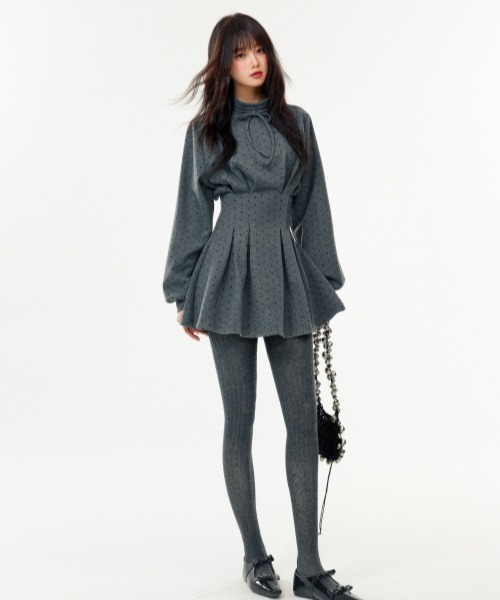「gossip!ロサンゼルス」 長袖ワンピース M グレー レディース_画像3