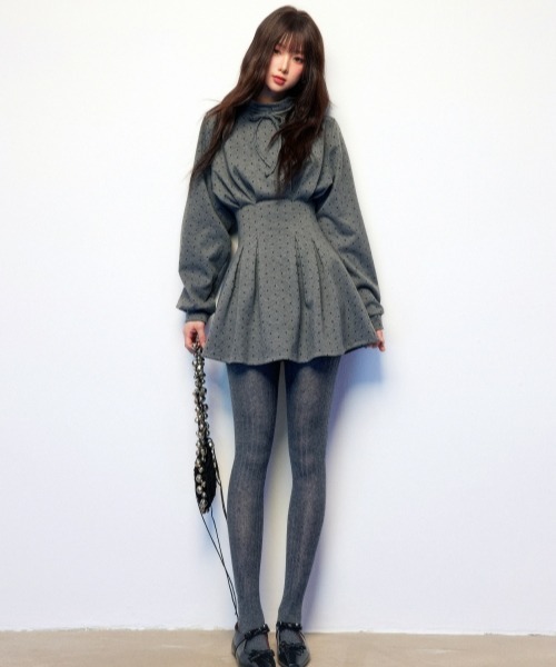 「gossip!ロサンゼルス」 長袖ワンピース M グレー レディース_画像4